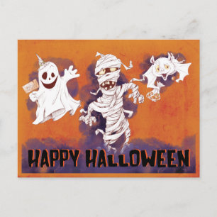 怖不気味いハッピーハローウィン ポストカード