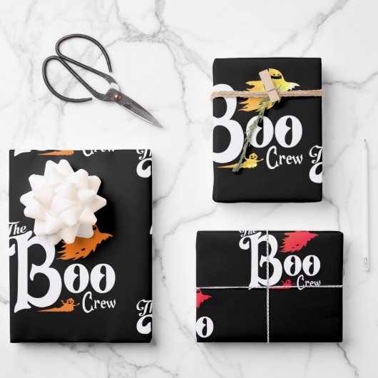 怖不気味いハロウィン幽霊包装紙 ラッピングペーパーシート (正面)