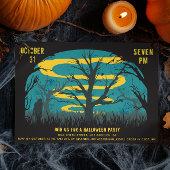 怖不気味い夜。黒ハロウィーンの衣装パーティー 招待状