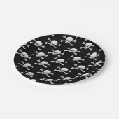 怖不気味骨ハローウィンパーティ ペーパープレート (アングル)