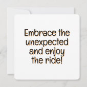 「思いがけない冒険」グリーティングカード カード (裏面)