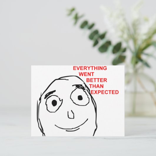 思いのほかうまくいった ポストカード (スタンド正面)