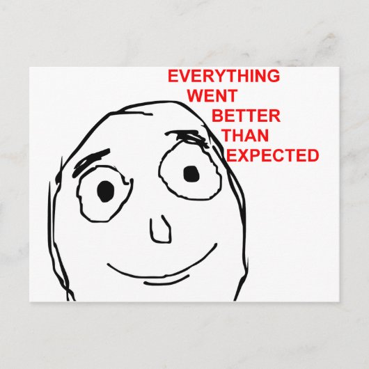思いのほかうまくいった ポストカード (正面)