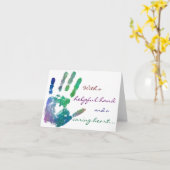 思いやりがあるハートのnotecard カード (黄色い花)