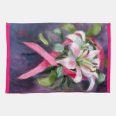 思いやりがある乳癌の認識度手タオル キッチンタオル (横)