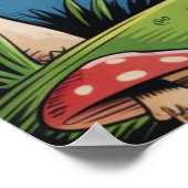 "思いやりで殴り倒せ" カエル ポスター (角)