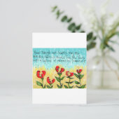 思いやりと創造性のあるお悔やみカード ポストカード (スタンド正面)