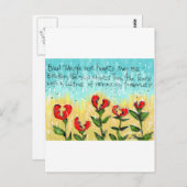 思いやりと創造性のあるお悔やみカード ポストカード (正面/裏面)