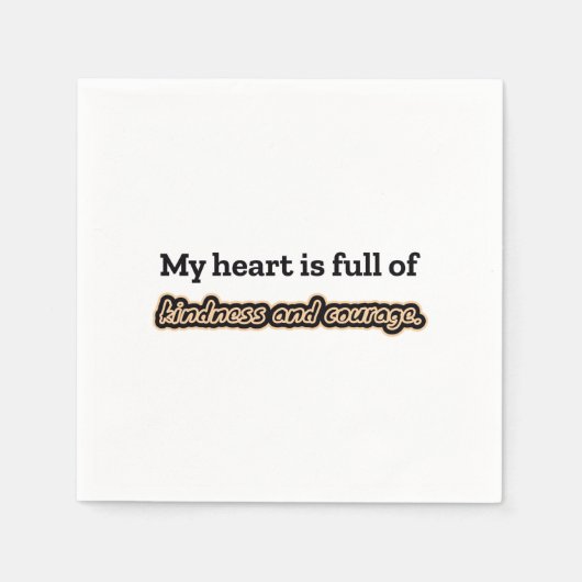 思いやりと勇気 スタンダードカクテルナプキン (正面)