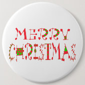 思いやりにカラフル満ちたクリスマスを過ごす 缶バッジ (正面)