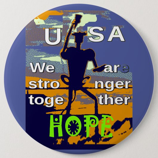 思いやりに満ちた自分の強い希望を生み出す 缶バッジ (正面)