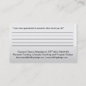 思いやりのあるアートゴールカード 名刺 (裏面)