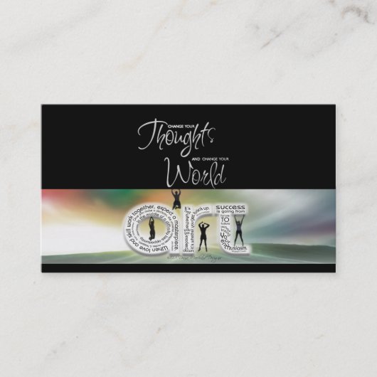 思いやりのあるアートゴールカード 名刺 (正面)