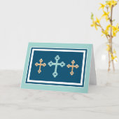 思いやりのあるクリスチャンの祈りカード カード (黄色い花)