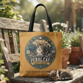 思いやりのあるゴールデンビンテージの野良猫世話係 トートバッグ