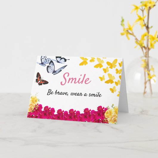 思いやりのある患者への励ましガンカード カード (黄色い花)