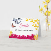 思いやりのある患者勇気付けられるがんカード カード (黄色い花)