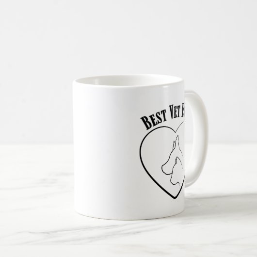 思いやりのある獣医の動物の気にデザイン コーヒーマグカップ (正面右)