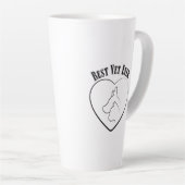 思いやりのある獣医の動物ケアデザイン カフェラテマグ (右アングル)