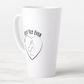 思いやりのある獣医の動物ケアデザイン カフェラテマグ (左アングル)