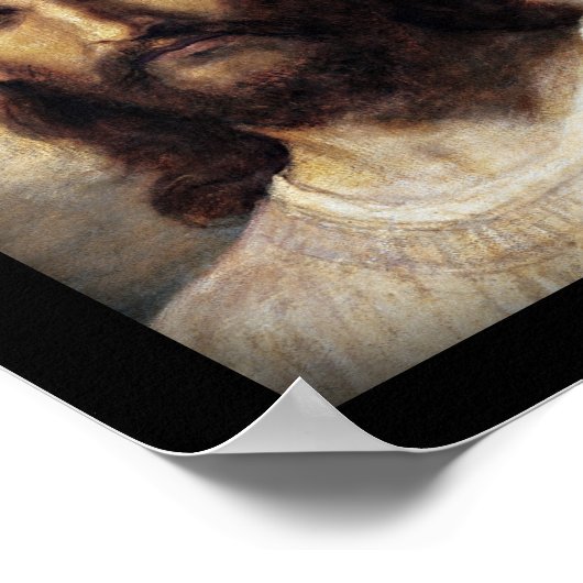 思いやりのある目をしたキリスト ポスター (角)