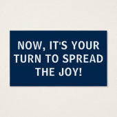 思いやりのカードの無作為な行為 (裏面)