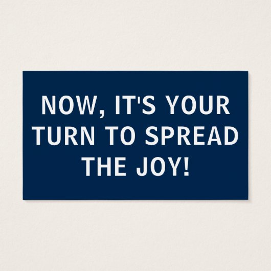 思いやりのカードの無作為な行為 (裏面)