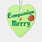 思いやりのクリスマスの装飾 セラミックオーナメント (左)