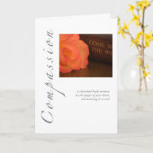 思いやりのバラ&ブック カード (黄色い花)