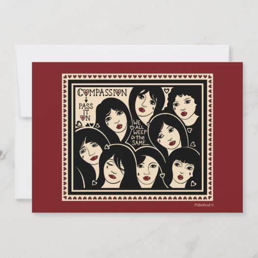 思いやりのパスOn_7"x5"フラットカード 案内状 (正面)