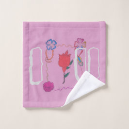 思いやりの光ホットピンクのアイディア バスタオルセット