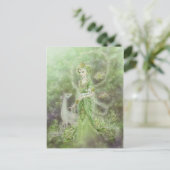 思いやりの女性はがき ポストカード (スタンド正面)