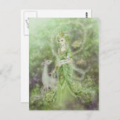 思いやりの女性はがき ポストカード (正面/裏面)