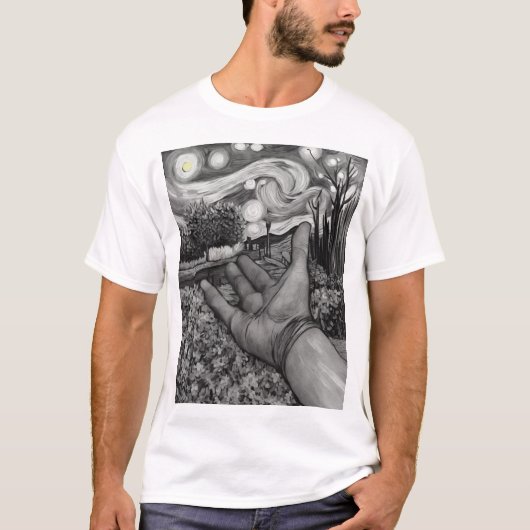 思いやりの芸術：ヴァンゴッホT救済シャットの手 Tシャツ (正面)