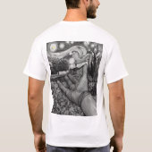 思いやりの芸術：ヴァンゴッホT救済シャットの手 Tシャツ (裏面)