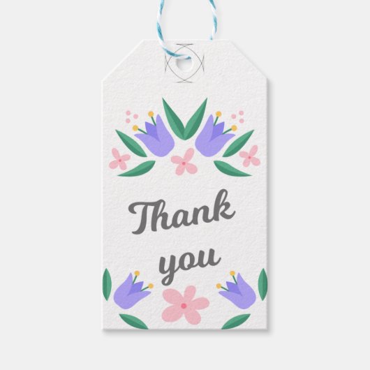 思いやりをもって永続的な印象を与える ギフトタグ (正面)