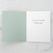 思いやりピンクの植物ローズ セージ カード (内部)