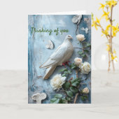 思いやり-ドーブ哀悼 カード (黄色い花)