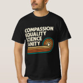 思いやり 平等 科学 理性 教師 Tシャツ (正面)