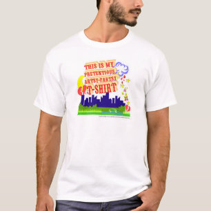 思い上おもしろいがったアートしゃれたスローガン Tシャツ