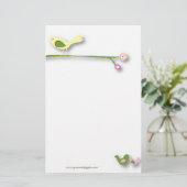 思い付きで鳥 便箋 (スタンド正面)