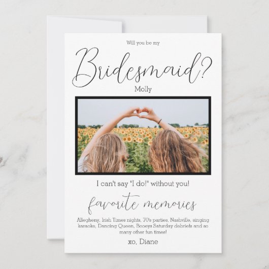 思い出お気に入りの花嫁の提案の写真 招待状 (正面)