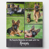 思い出お気に入りの- Pet Dog Photo Keepsake フォトプラーク (正面)