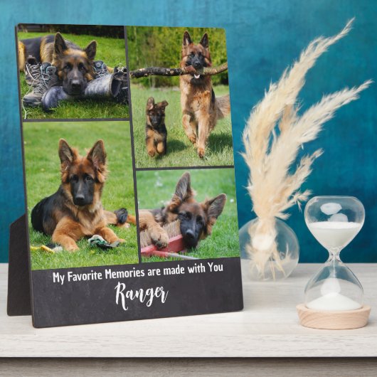 思い出お気に入りの- Pet Dog Photo Keepsake フォトプラーク (側面)