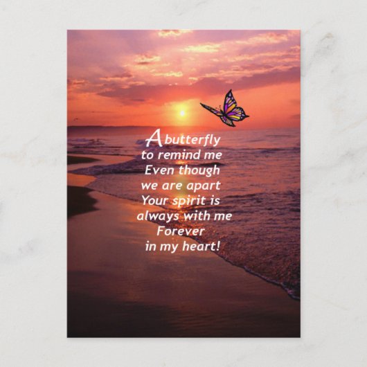 思い出させる蝶 ポストカード (正面)
