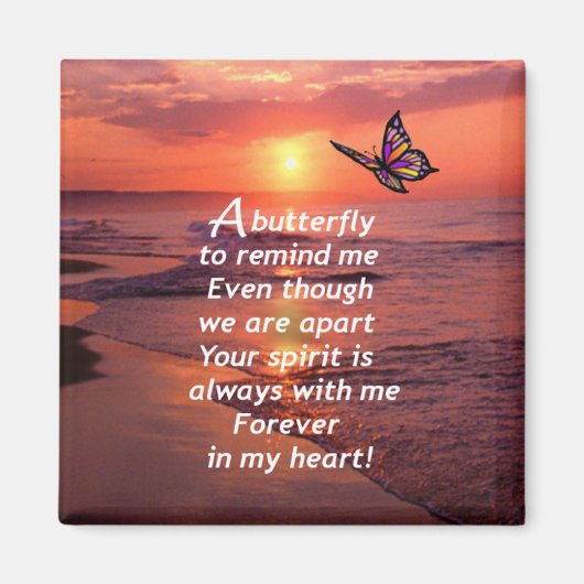 思い出させる蝶 マグネット (正面)