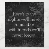 思い出さない夜に乾杯ラベル ワインラベル (シングルラベル)