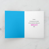 思い出してね カラフルなキリン 虹の万華鏡 サンキューカード (内部)