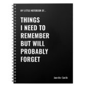 思い出すべきおもしろい引用文 ノートブック (正面)