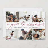 思い出すべき年 |レビューの年フォトコラージュ シーズンカード (正面)
